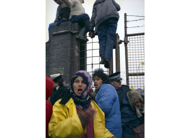 gate post Greenham Common